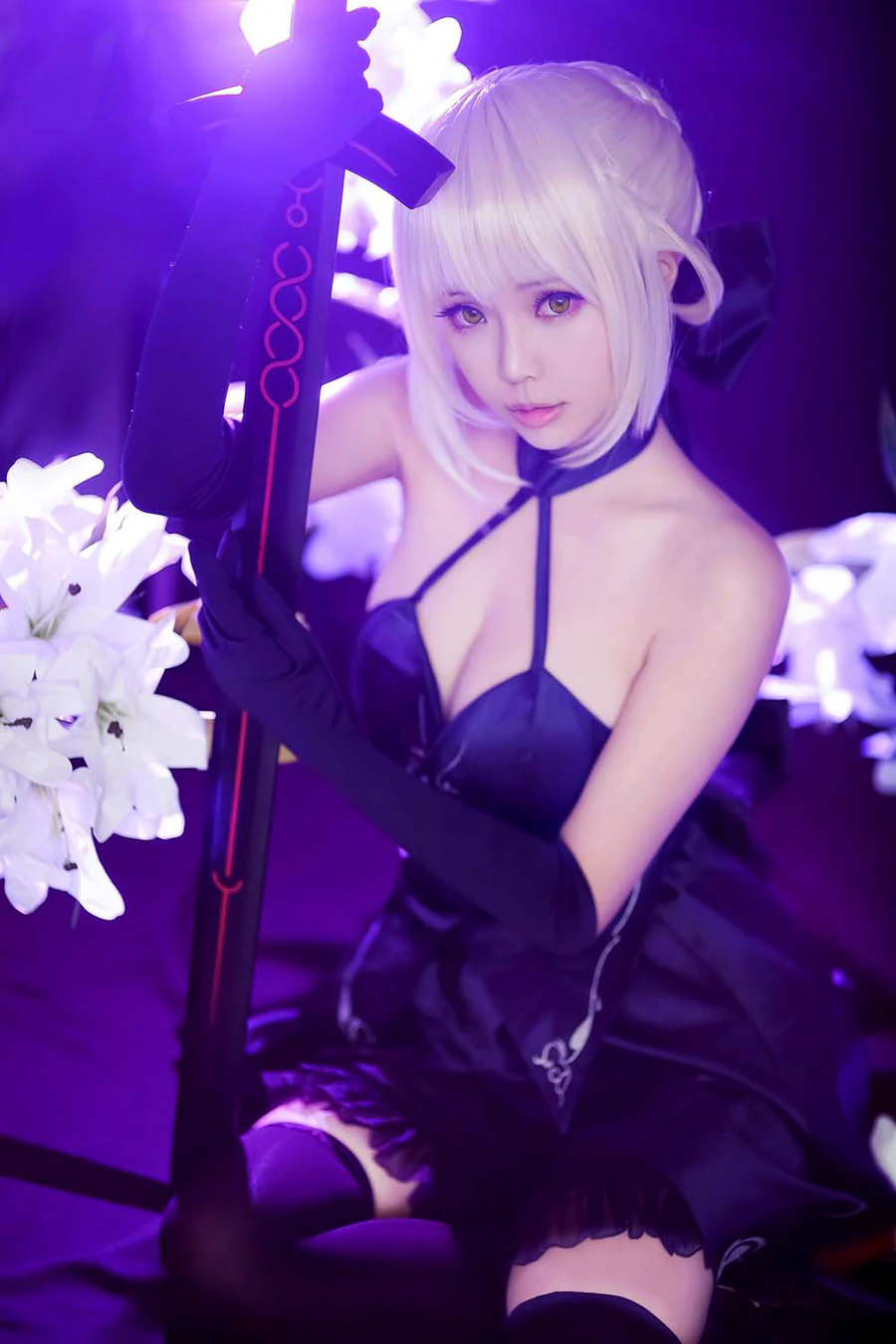 Ely_eee(ElyEE子) – 黑贞 cosplay-第2张