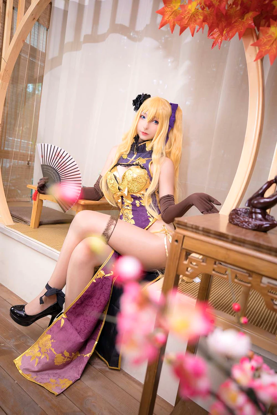 神楽板真冬 – 艳娘幻梦谭2 金莲 cosplay-第1张