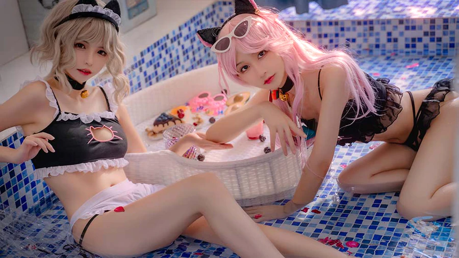 可可老师 – 夏日双子 cosplay-第1张