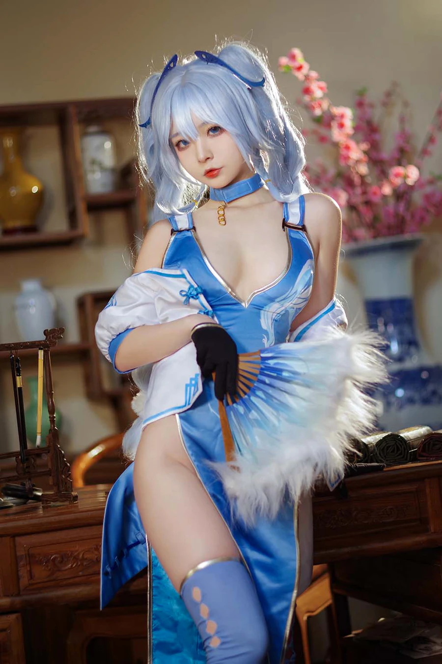 yuuhui玉汇 – PA-15 翠雀媚 cosplay-第1张