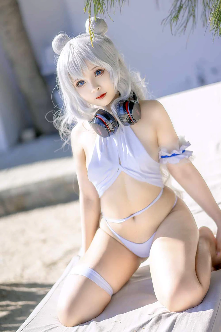 Sayo Momo – Azur Lane Le Malin bikini cosplay-第1张