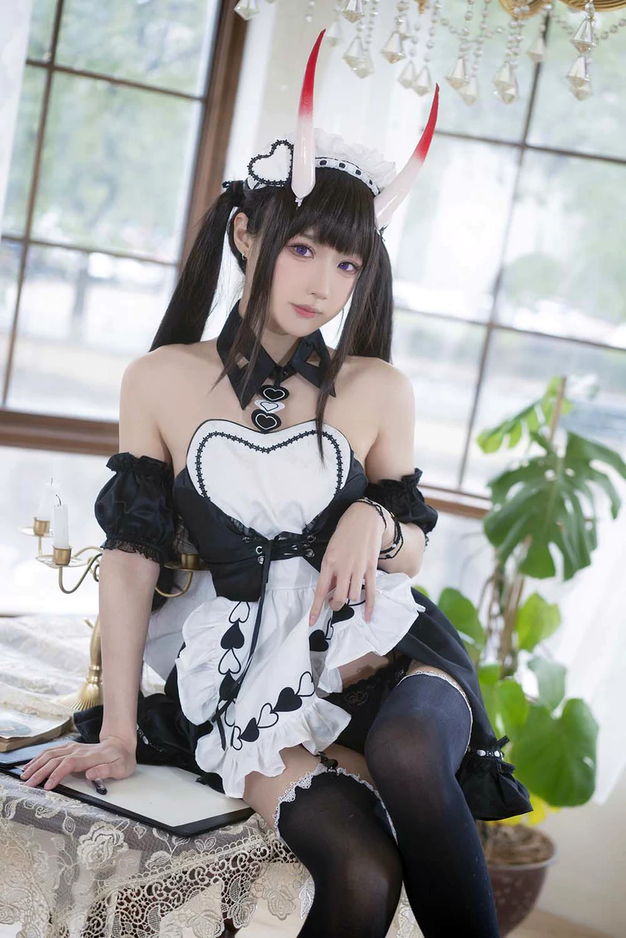 阿包也是兔娘 – 能代女仆 cosplay-第1张