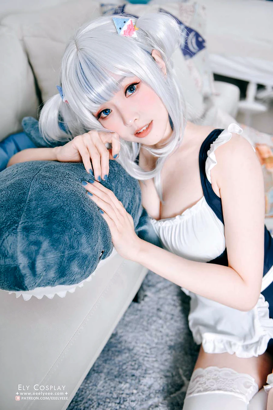 Ely_eee(ElyEE子) – 噶呜·古拉(小鲨鲨) 泳装 cosplay-第1张