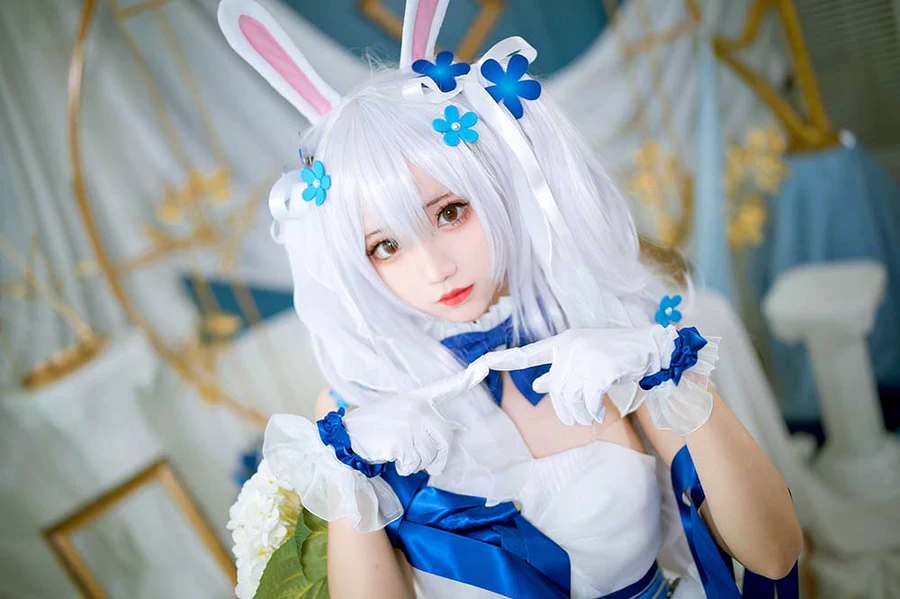 花柒Hana – 拉菲花嫁 cosplay-第2张