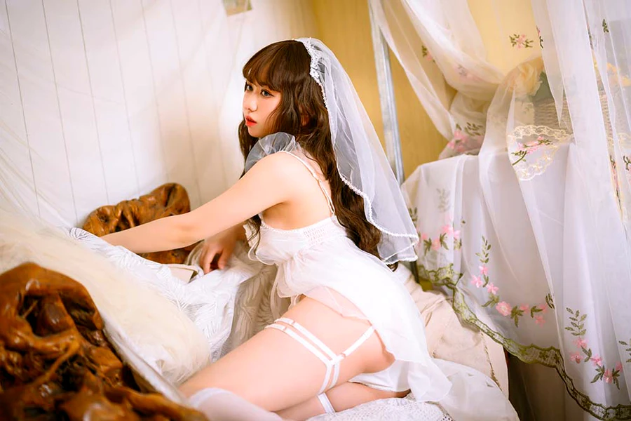 渡边早季Saki – 婚纱 cosplay-第2张