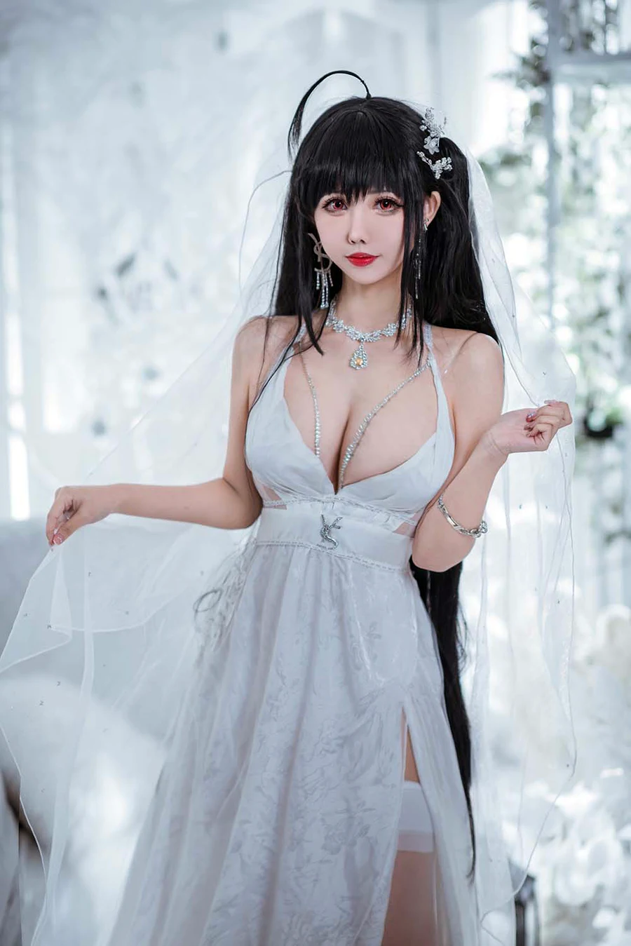 仙女月 – 大凤纯白婚纱 cosplay-第1张