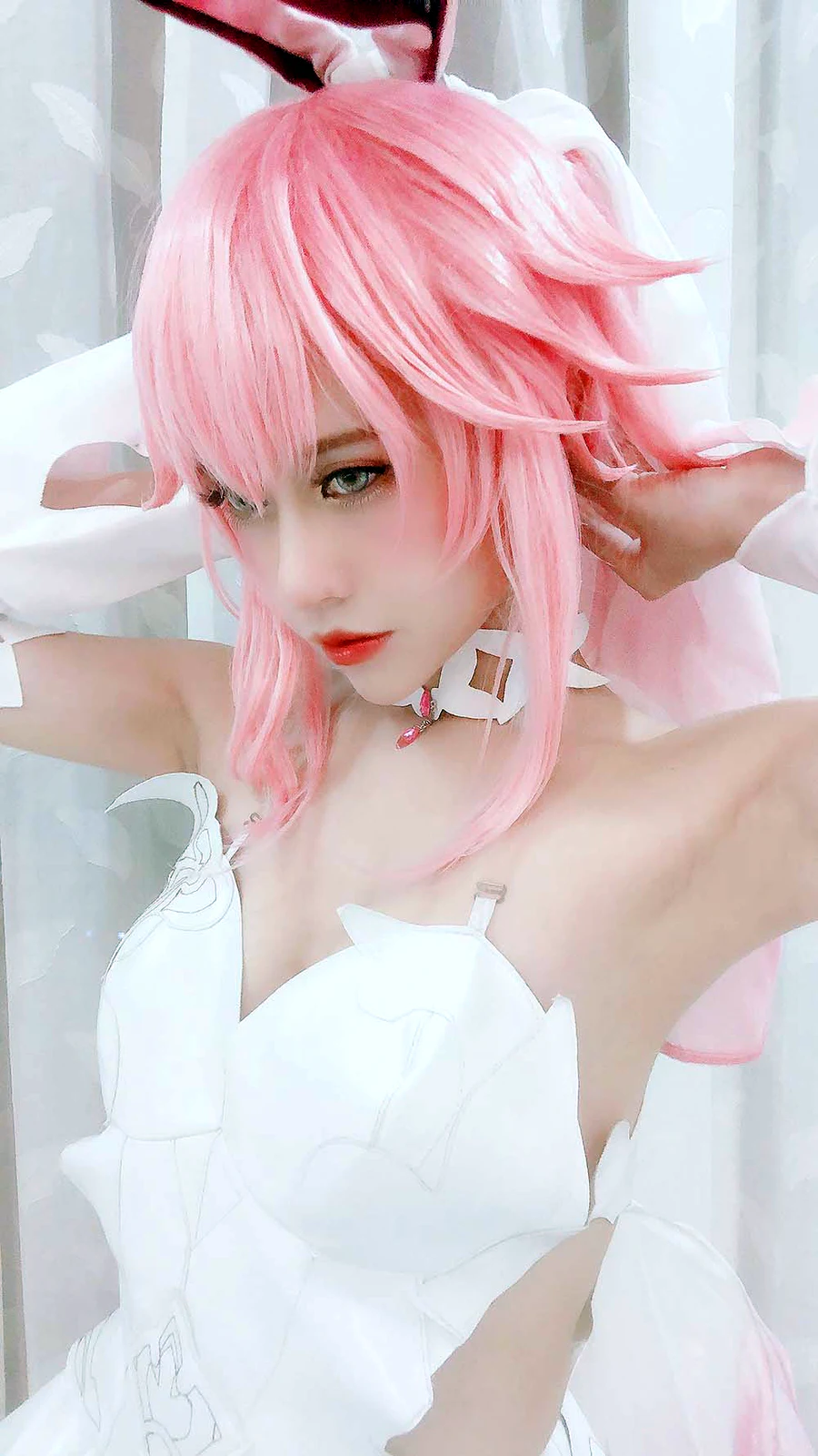 PingPing – Yae Sakura Wedding dress cosplay-第2张