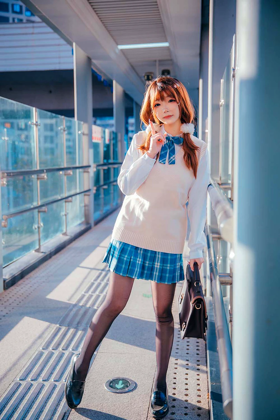 雪琪 – JK夕阳 cosplay-第2张
