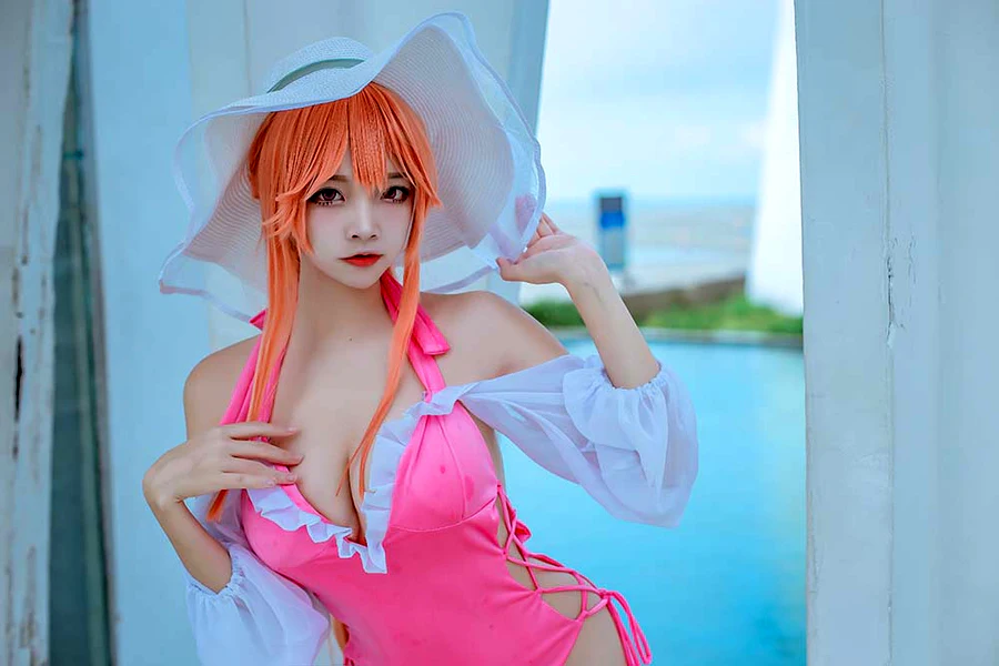 二佐Nisa – 碧蓝 黎塞留泳装 cosplay-第1张