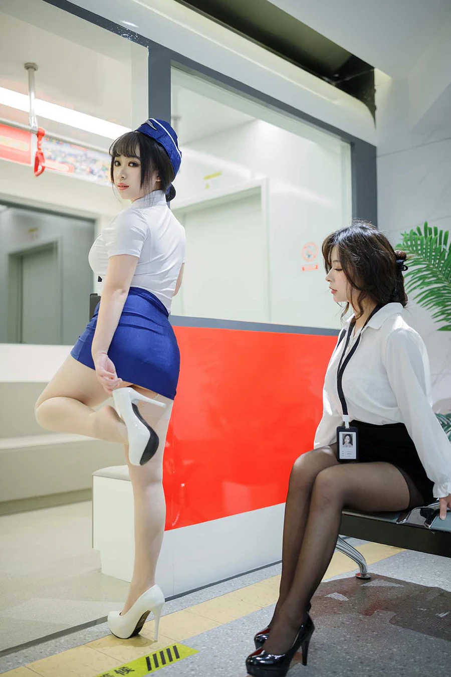 yuuhui玉汇 – 胡桃猫 电车 cosplay-第2张