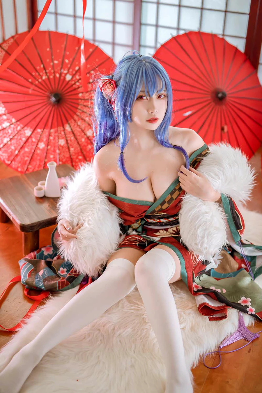 二佐Nisa – 碧蓝 圣路易斯和服 cosplay-第1张