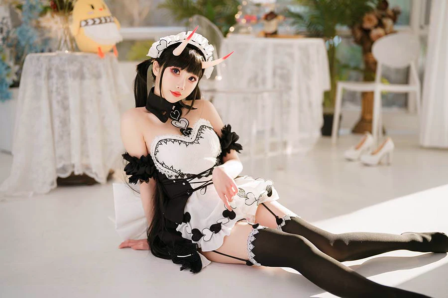 面饼仙儿 – 能代女仆 cosplay-第2张