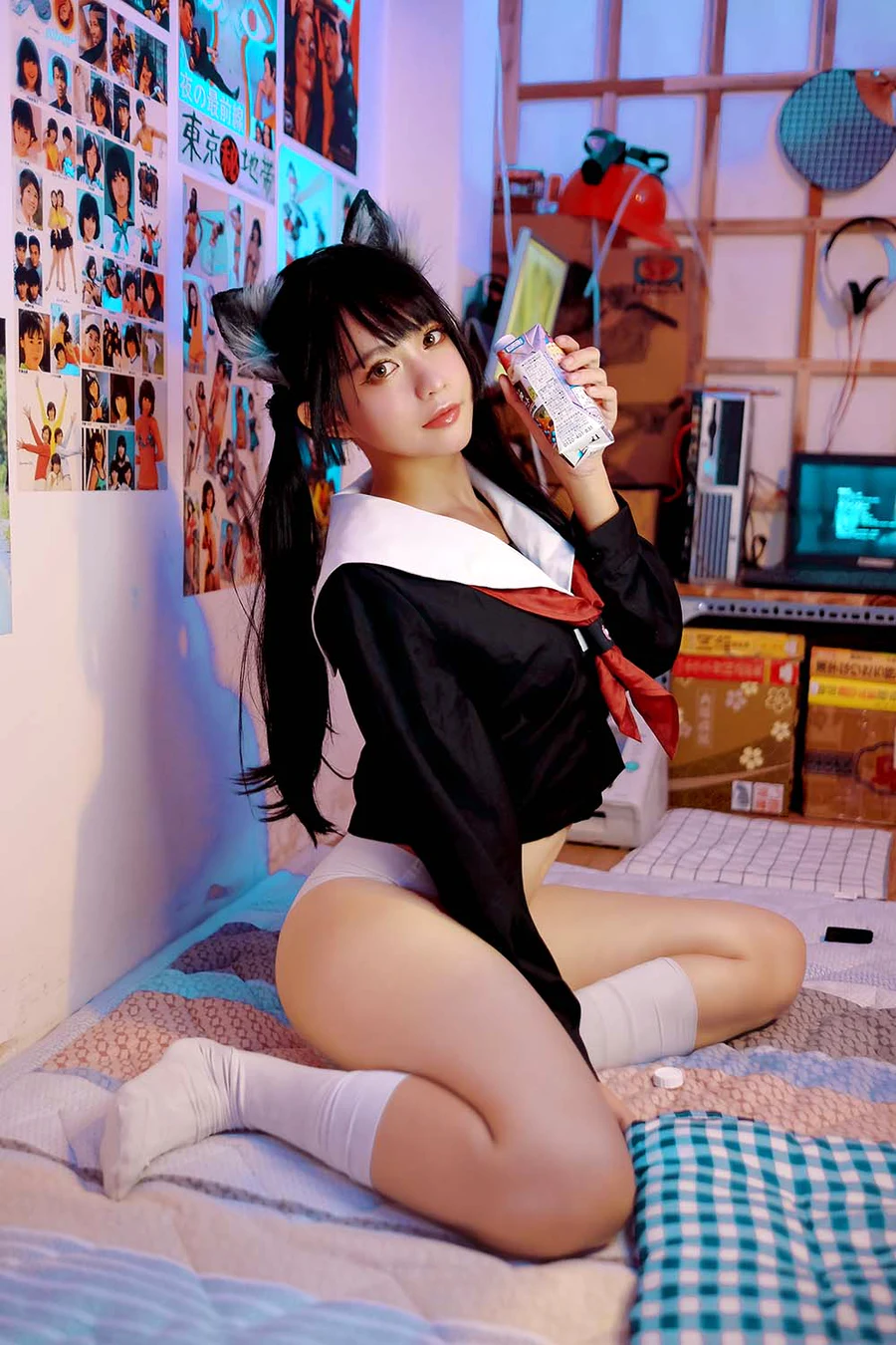 PingPing – Kuroneko黑猫 cosplay-第2张