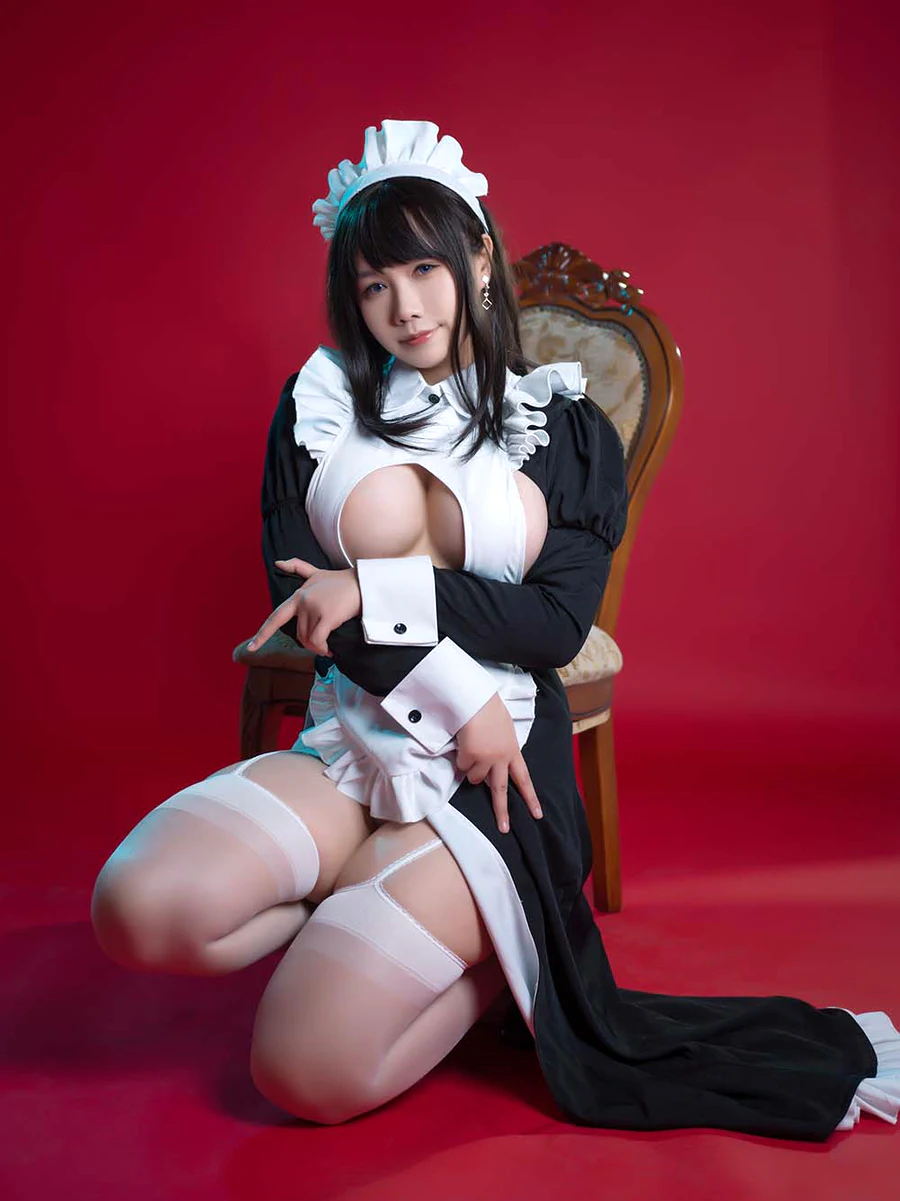 麻花麻花酱 – 女仆系列 cosplay-第2张