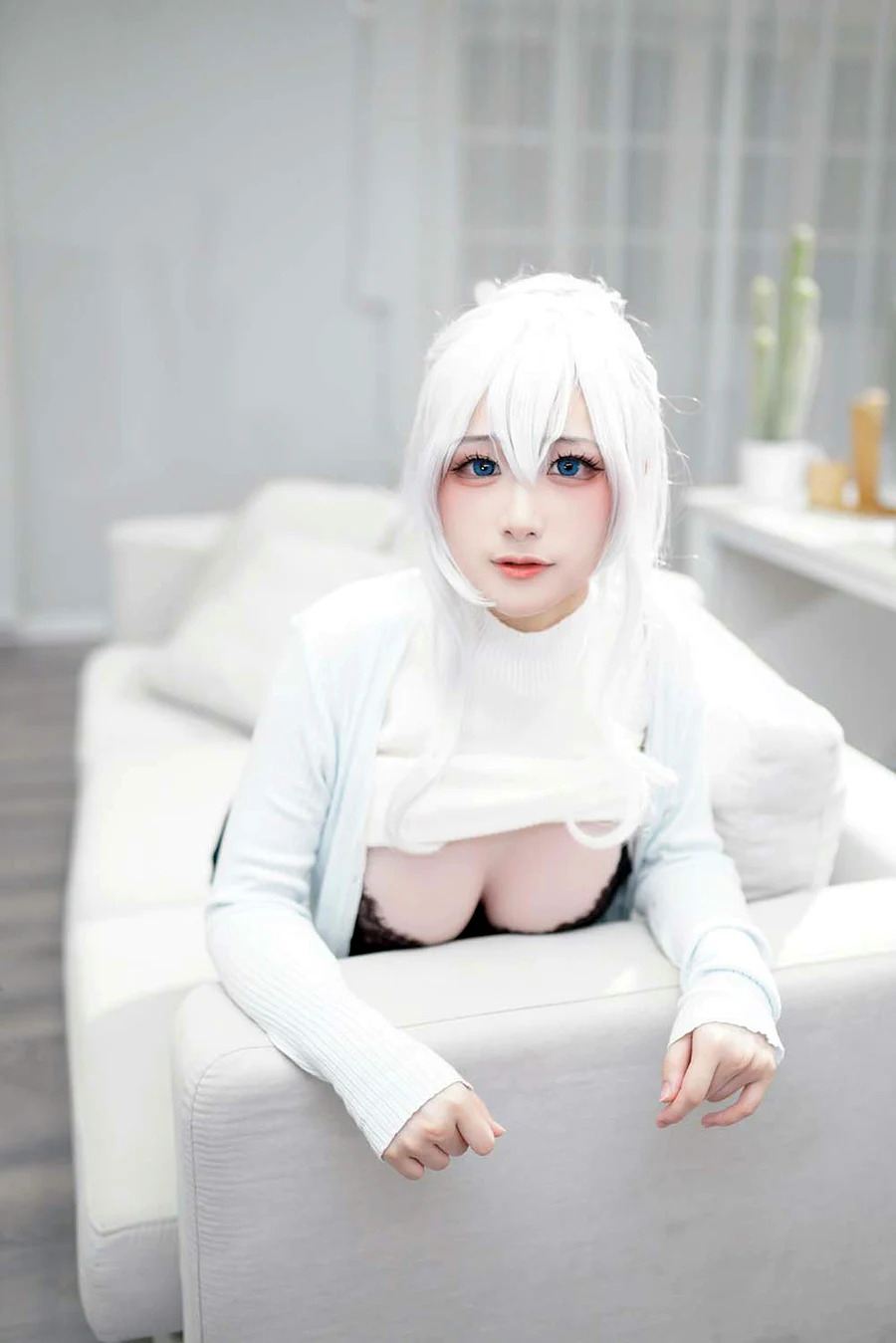 幼愛youmeko – 未亡人雪女 cosplay-第2张