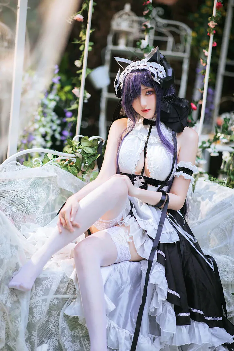 瓜希酱 – 碧蓝航线 奥古斯特女仆 cosplay-第2张