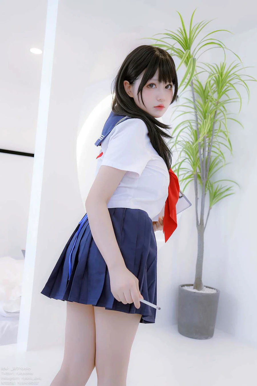 Nyako喵子 – 风纪委员 cosplay-第2张