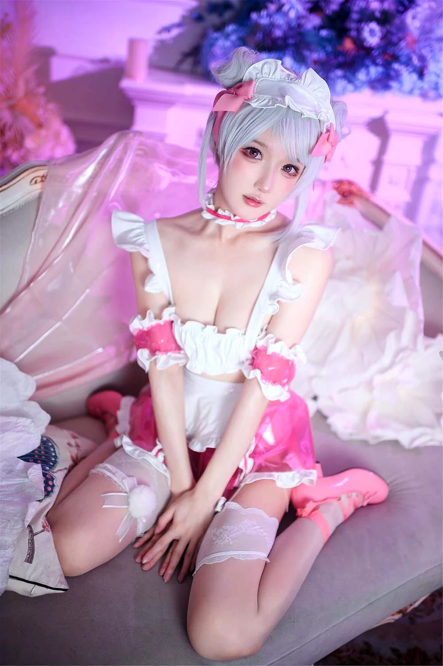 阿包也是兔娘 – 七夕粉粉女仆 cosplay-第1张