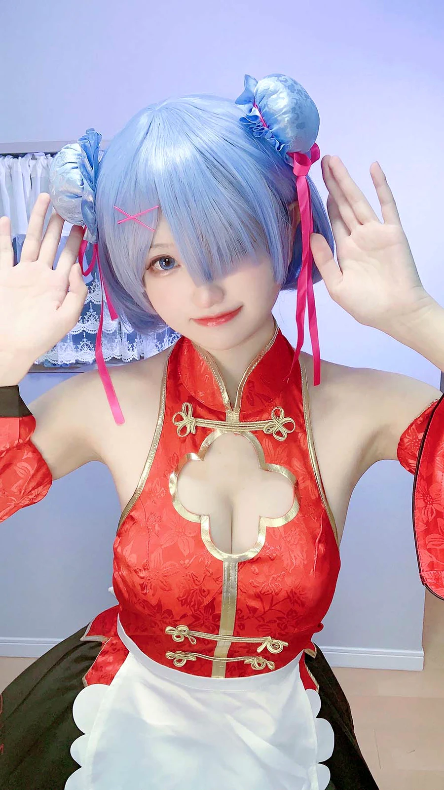 千阳(ちよ) – 蕾姆旗袍 cosplay-第2张