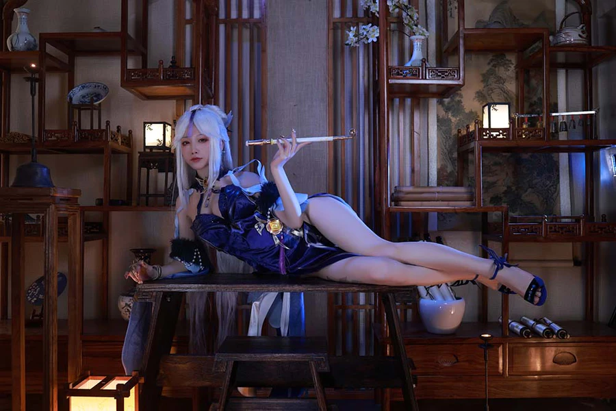 水淼aqua – 凝光 cosplay-第1张