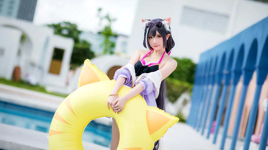 瓜希酱 – 公主连结 凯露夏日 Kyaru cosplay-第2张