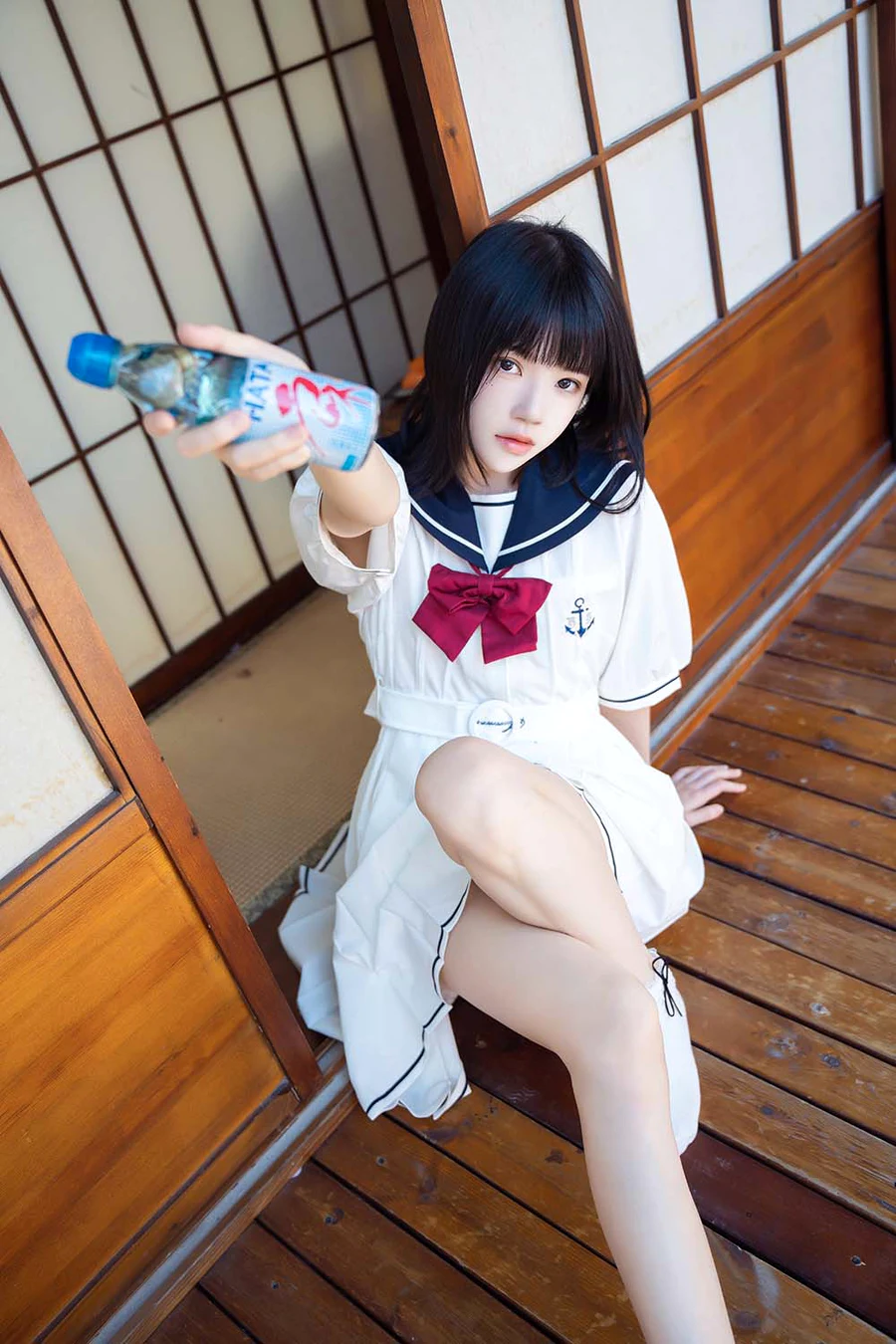 桜桃喵 – 盛夏制服 cosplay-第2张