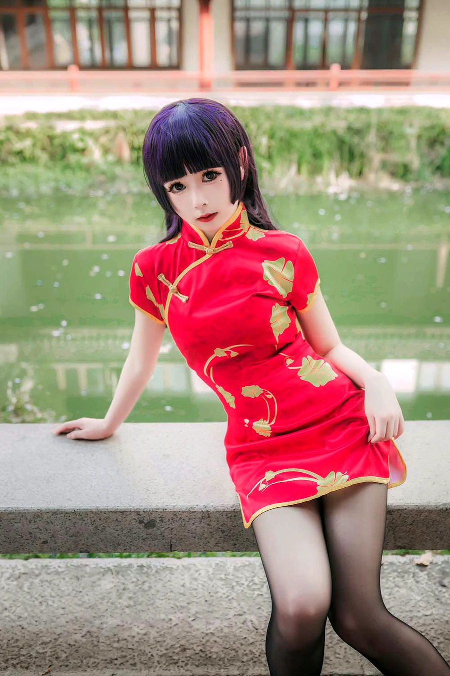 巧克力小圆面包 – 五更琉璃 新春旗袍 cosplay-第2张