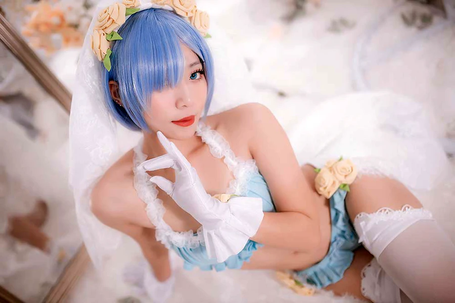 Money冷冷 – 蕾姆 cosplay-第2张