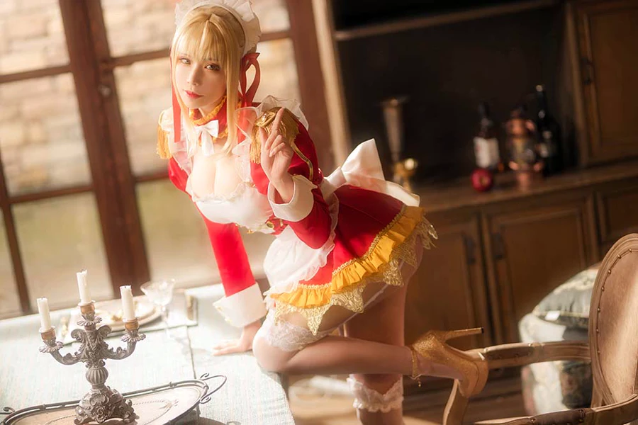 爱老师_PhD – 尼禄YD女仆 cosplay-第2张