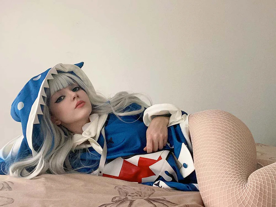 Olyashaa – Gawr Gura cosplay-第2张