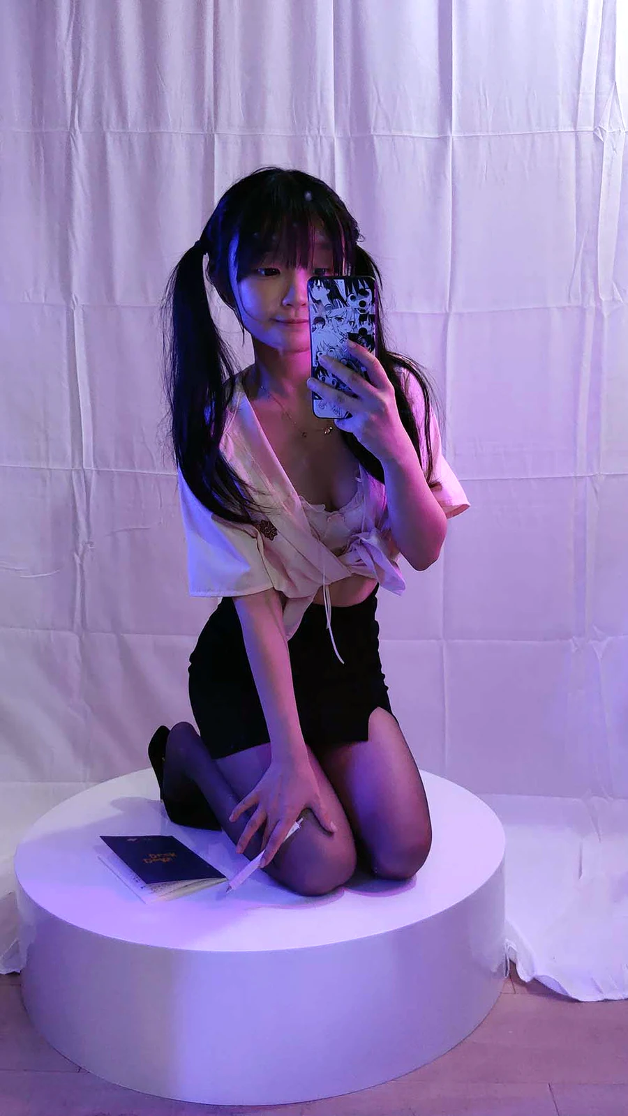 神沢永莉 – 双马尾黑丝班主任 cosplay-第1张