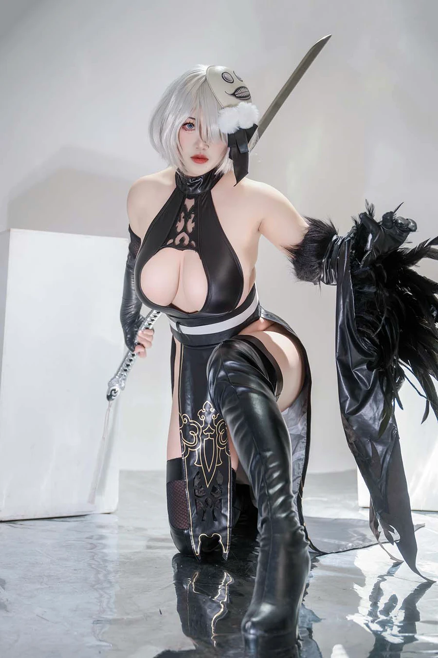 羊之甘露 – 2B同人旗袍X羊の机密 cosplay-第1张