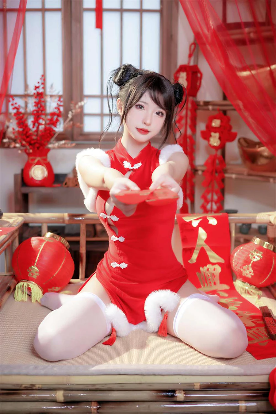 清水由乃 – 2023新年旗袍 cosplay-第1张