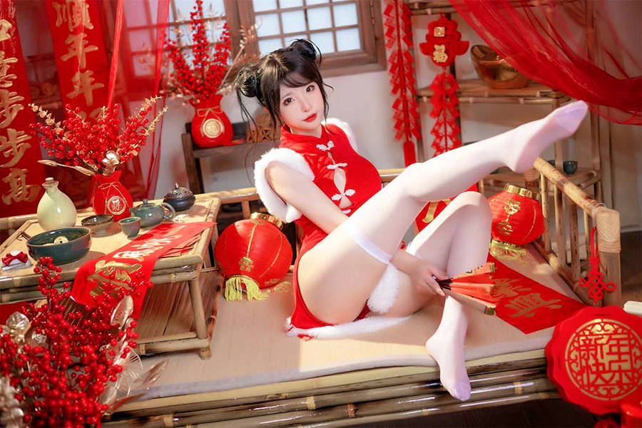 清水由乃 – 2023新年旗袍 cosplay-第2张