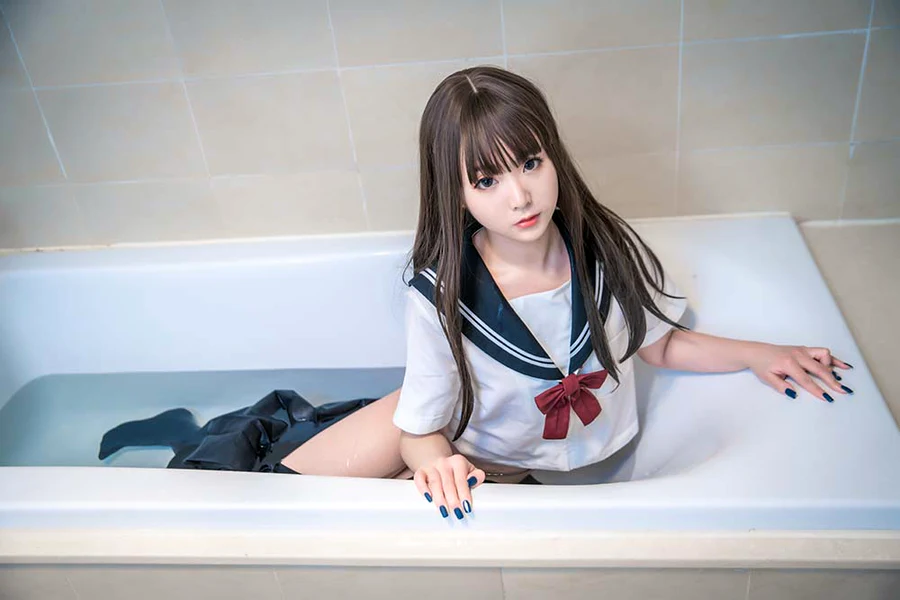 萌妹是青水 – JK制服 cosplay-第1张