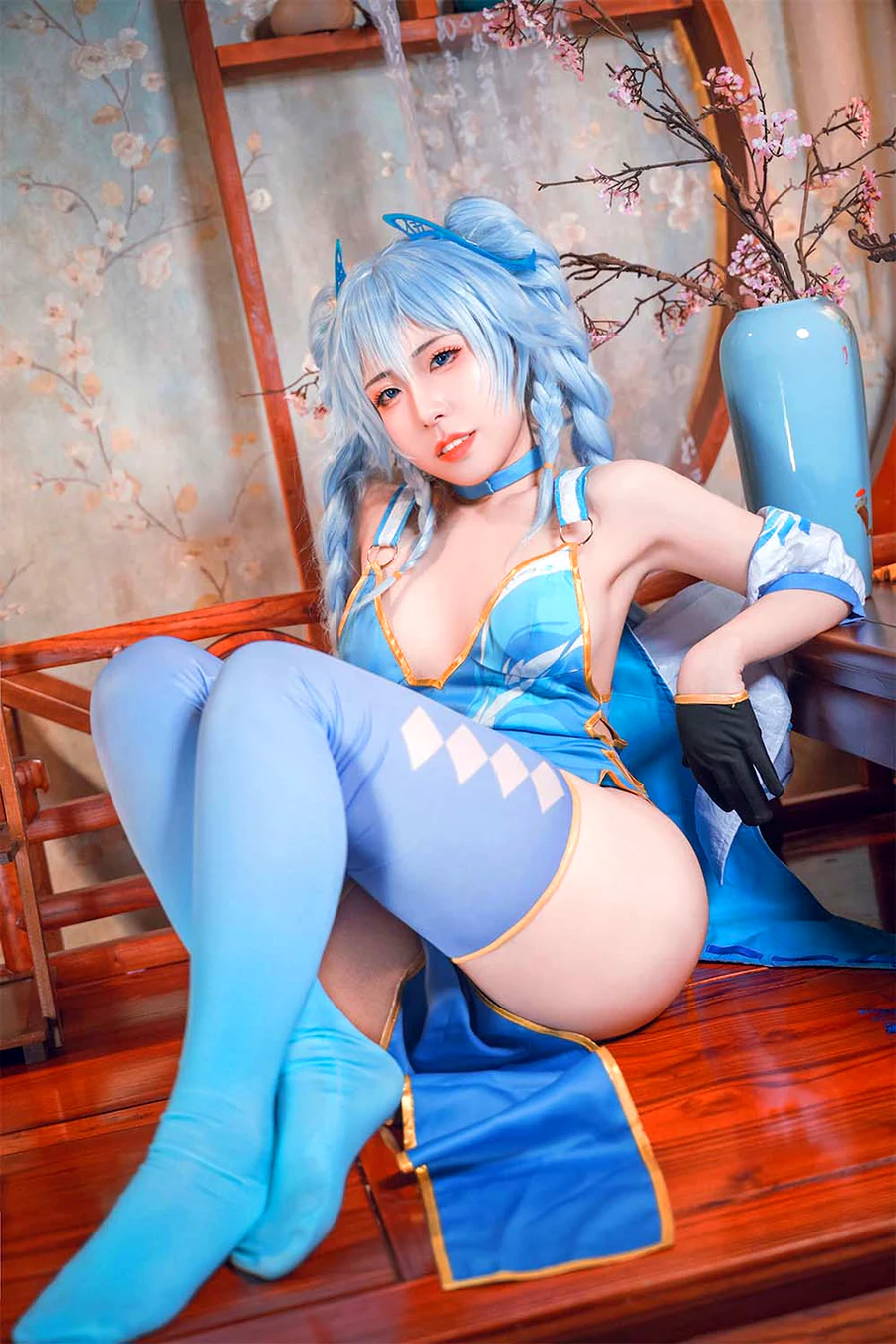 虎森森 – 少女前线 翠雀媚 cosplay-第2张