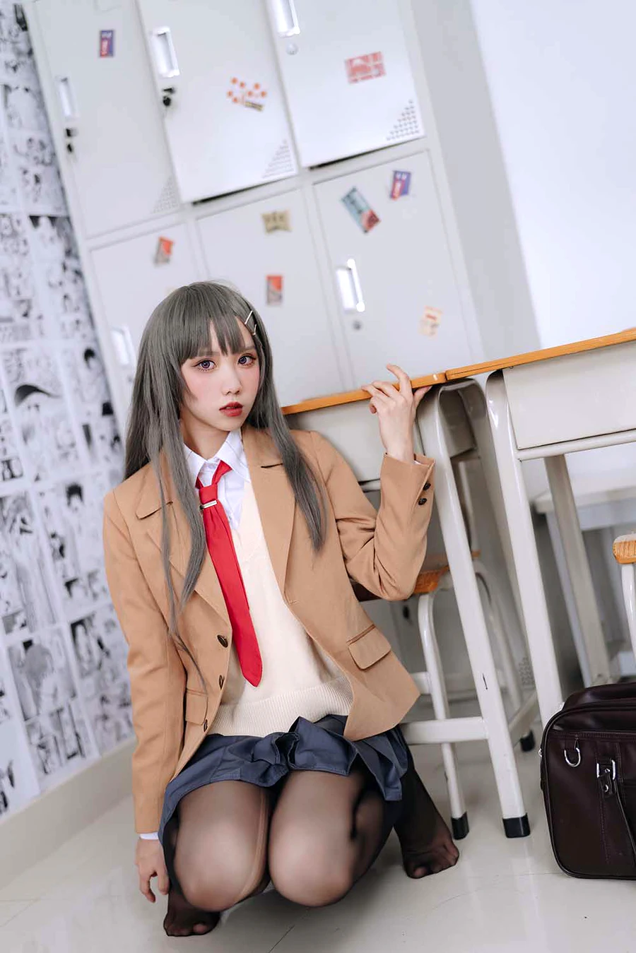 果咩酱w – 麻衣校服 cosplay-第1张