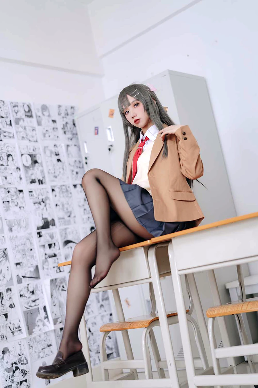 果咩酱w – 麻衣校服 cosplay-第2张