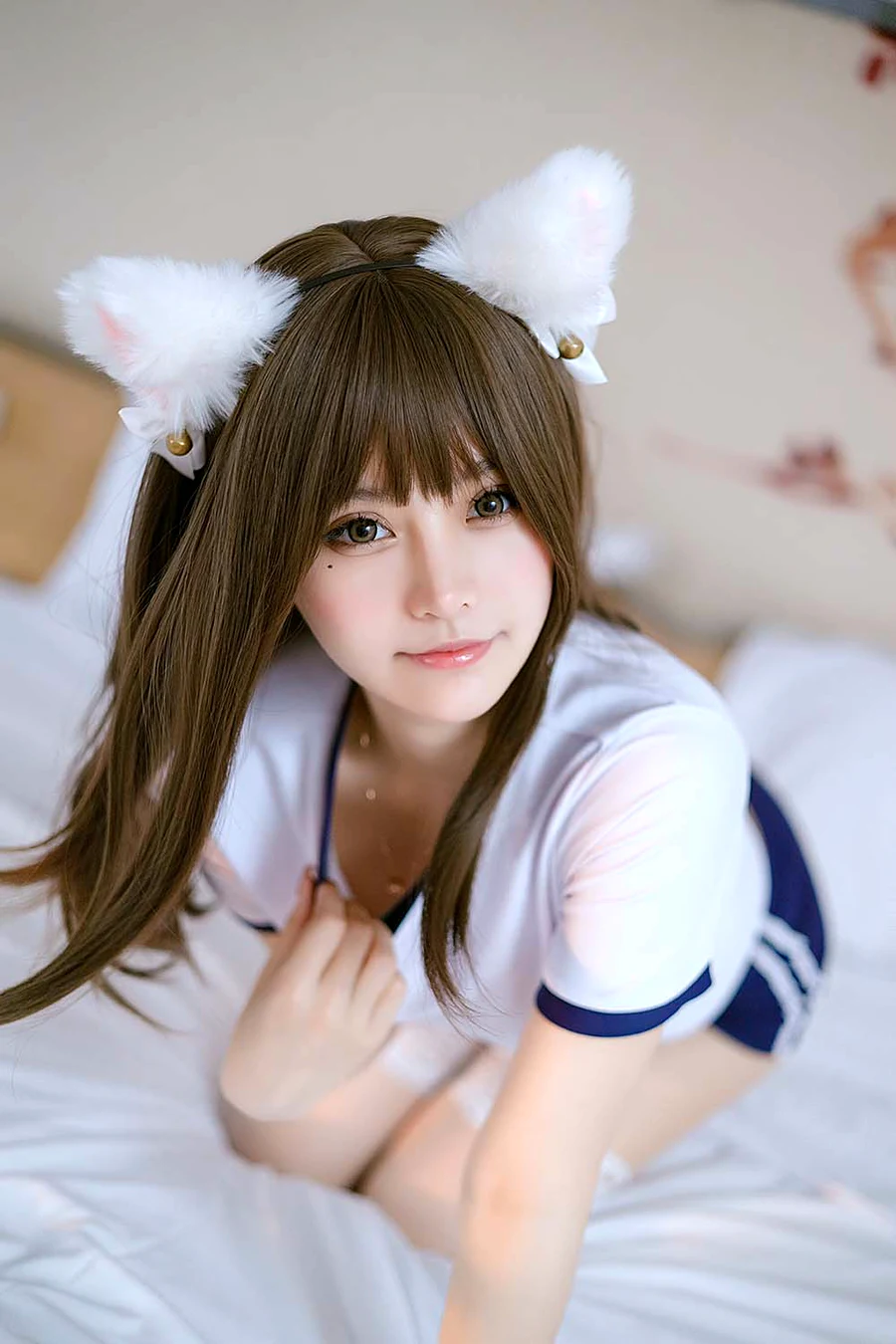 芊芊酱w – 猫耳体操服私房 cosplay-第1张