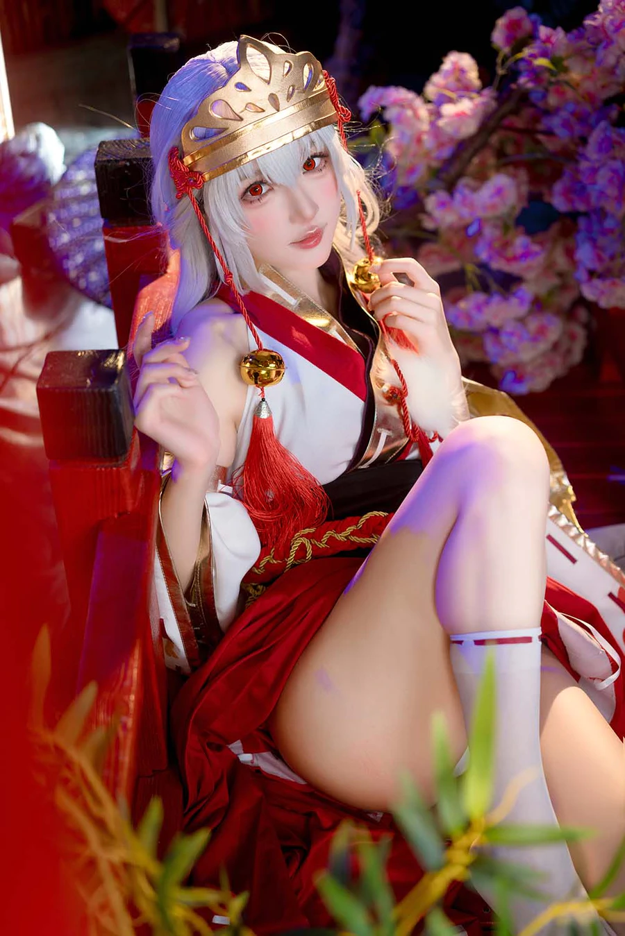 阿包也是兔娘 – 樱境物语 巫女浴池 cosplay-第1张