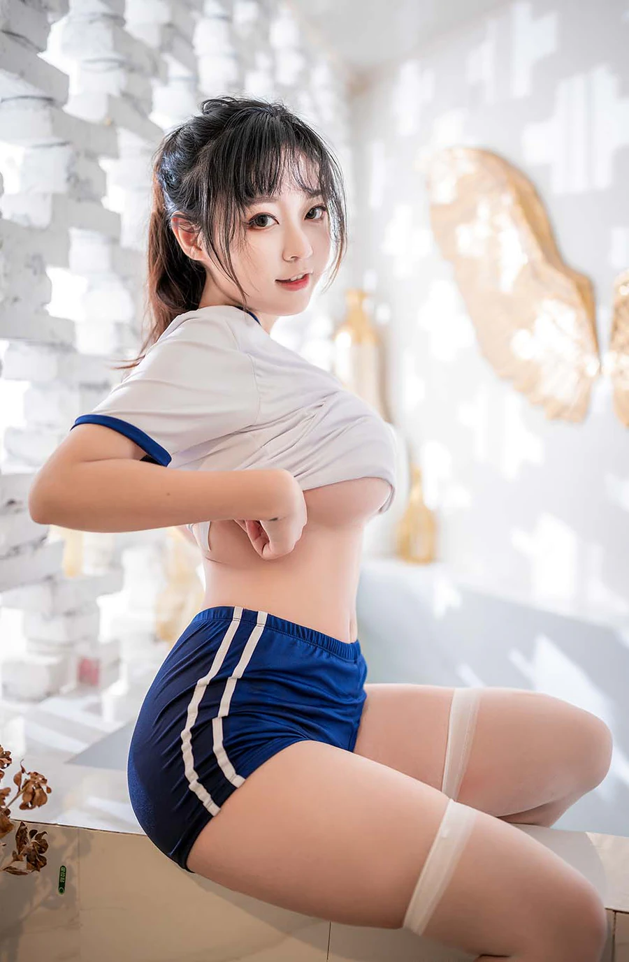 奇行家狗崽(棕桠阿狗崽) – 浴场的体操服 cosplay-第1张