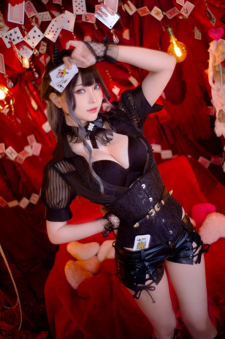 Ely_eee(ElyEE子) – Devil Croupier cosplay-第2张