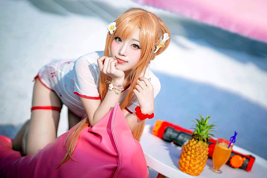 切切celia – 亚丝娜泳装 cosplay-第2张