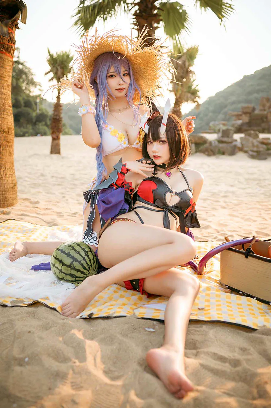 是一只熊仔吗 & 伊喵君Nya – 公主连结 静流x惠理子 cosplay-第2张