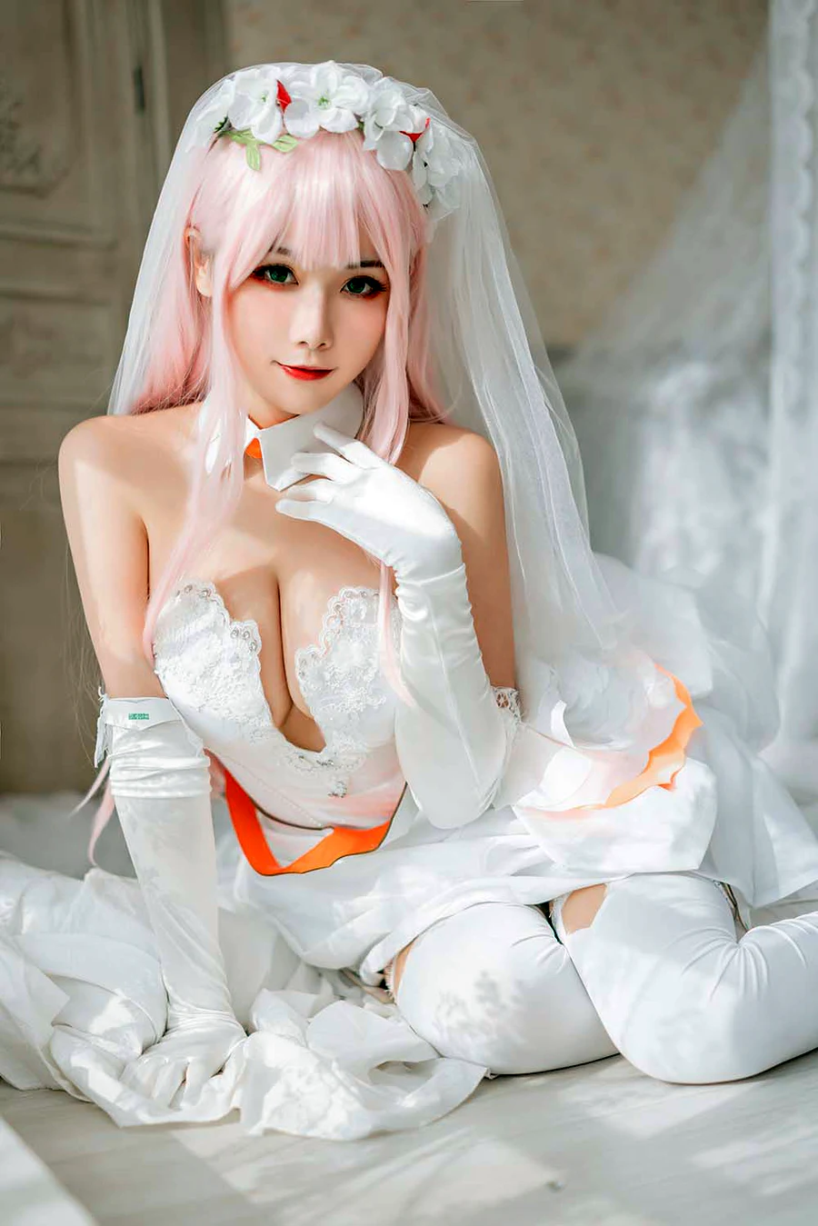 Momoko葵葵 – DARLING in the FRANXX 花嫁 cosplay-第1张