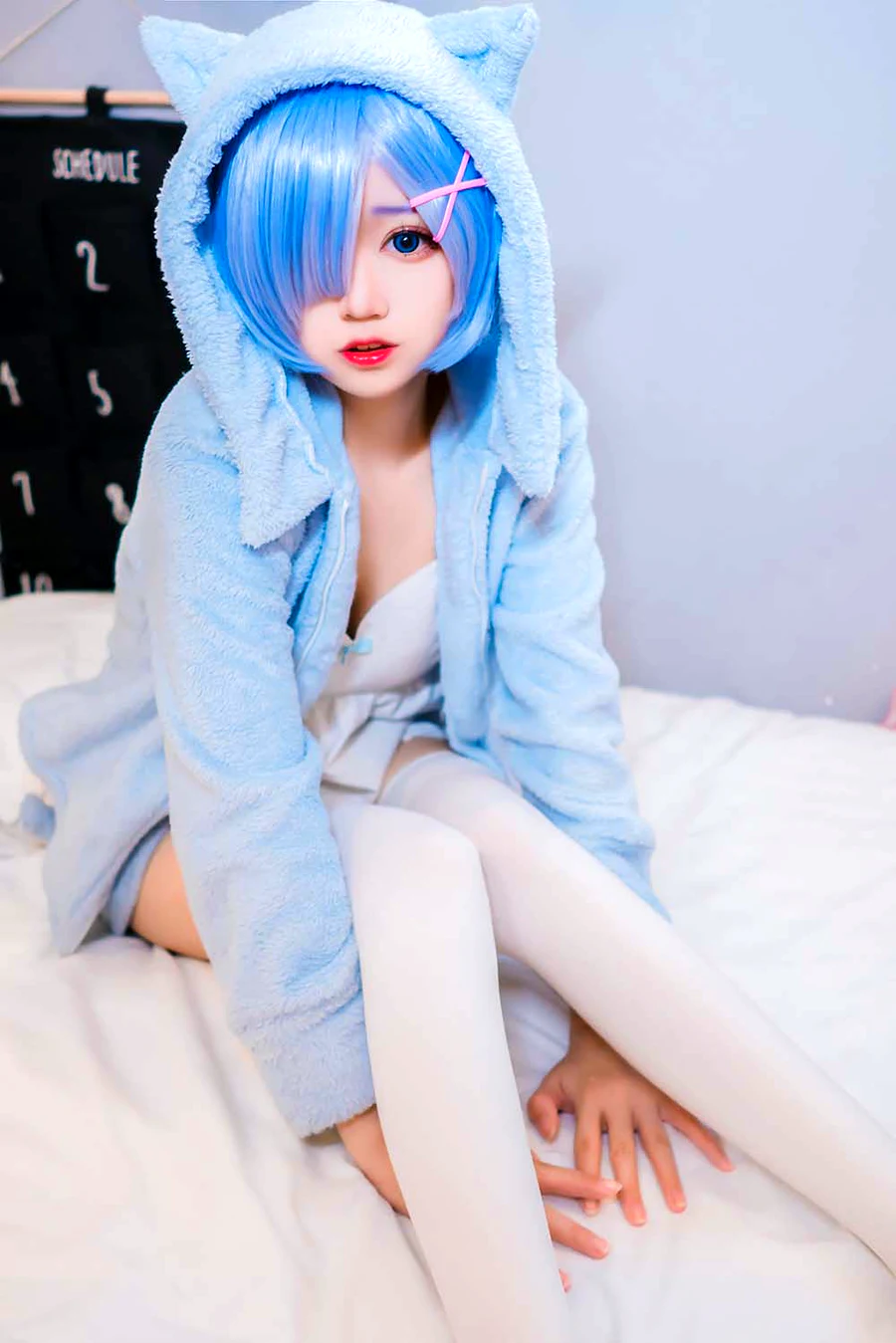 猫君君MaoJun – 雷姆猫耳睡衣 cosplay-第2张