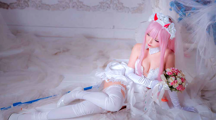 妍子坚不可摧 – 花嫁 cosplay-第2张