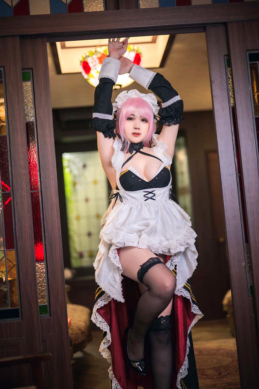 Hatori Sama – Mori Calliope Maid cosplay-第1张