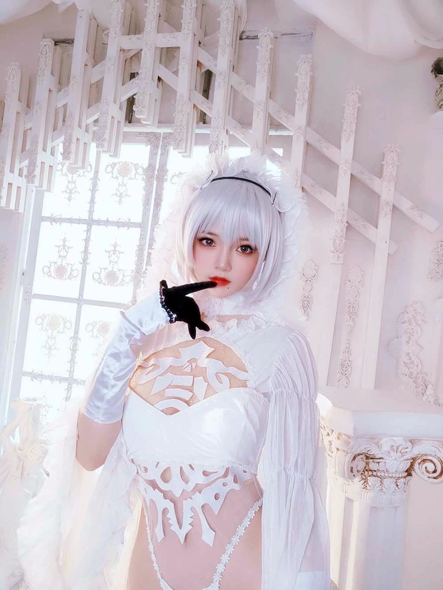 桜桃喵 – 2B花嫁 cosplay-第1张