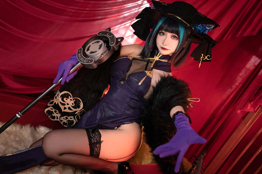 Momoko葵葵 – 碧蓝航线柴郡 音乐绚烂CaitSith cosplay-第1张